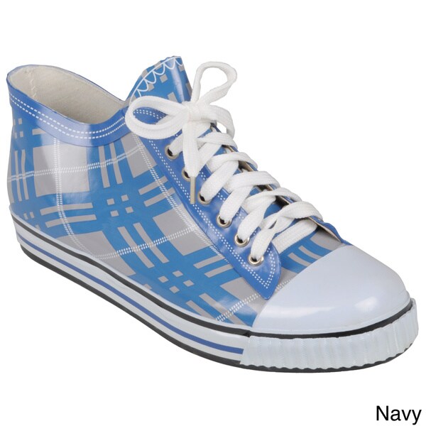 Journee Collection Women's 'Rain' Short Lace-up Rain Shoes