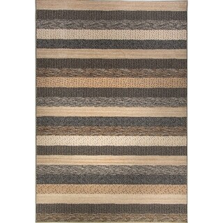 Eternity Striped Natural Rug (6'7 x 9'6)