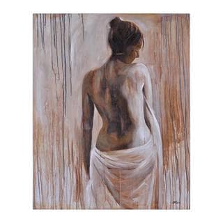 Low Price Mia Archer 'Modesty' Hand-painted Canvas Art