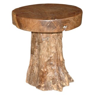 Natural Round End Table