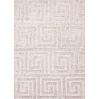 Great Prices Hand-tufted Contemporary Geometric Pattern Ivory Rug (8' x 11')