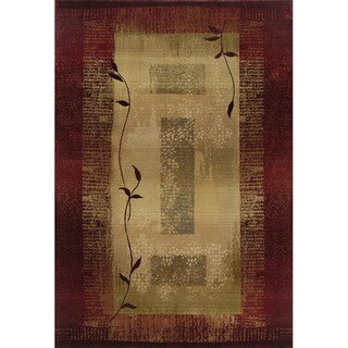 (^.^)/  Generations Red/ Beige Area Rug (7'10 x 11')