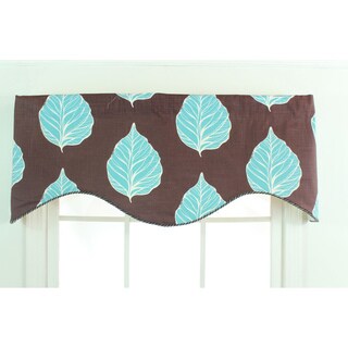 Ice Leaf Mocha Cornice Valance