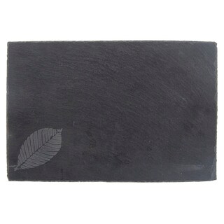 Etched Leaf with Chalk Slate Cheese Board