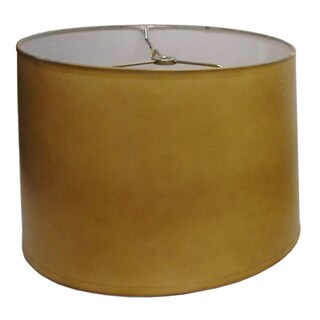 Caramel Parchment Round Drum Shade