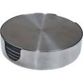Round Stainless Steel Drink Coasters Set (Set of 6)