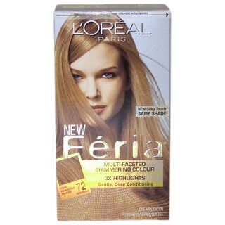 L'Oreal Feria Multi-Faceted Shimmering Color Dark Iridescent Blonde #72 Hair Color (1 Application)