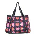 Women's I Love Lucy Signature Product Shoulder Tote Black/Hearts