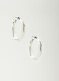 Andante Small Silver Shiny Hoop Earrings