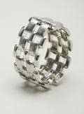 Catherine Stein Brushed Metal Link Stretch Bracelet