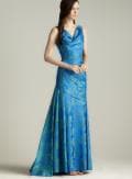 Theia Floral Taffeta Gown