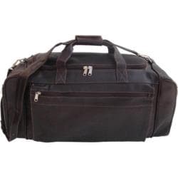 Piel Leather Large Duffel Bag 7708 Chocolate Leather