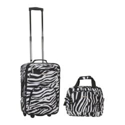 Rockland 2 Piece Luggage Set F102 Zebra