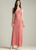 Max Studio Striped Jersey Maxi Dress
