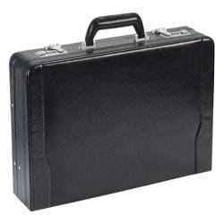 Solo Leather Laptop Attache 488 Black