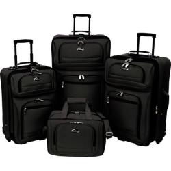 Traveler's Choice 4 Piece Shenandoah Travel Collection Black