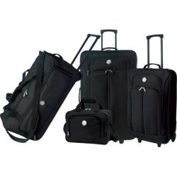 Travelers Club Deluxe 4 Piece Travel Set Black