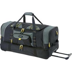 Travelers Club Sierra Madre 30in 2Sec. Drop Bottom Rolling Duffel Black
