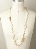 AKA Mystique Feather Chain & Bead Necklace