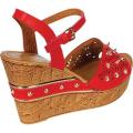 Women's Beston Calm-04 Red Synthetic Polyurethane