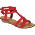 Women's Beston Chris-02 Red Faux Leather