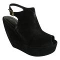 Women's Beston Maria-2 Black Faux Leather