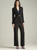 Tahari One Button Crepe Pant Suit