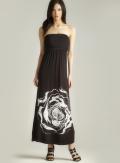 Moa Moa Placement Flower Tube Maxi Dress