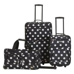 Rockland 3 Piece Luggage Set F165 Black Dot