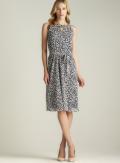 MSK Front Cutout Floral Print Dress