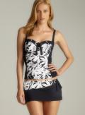 Bleu By Rod Beattie Tie Front Floral Print Tankini