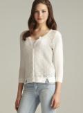 August Silk Lace Front Cardigan