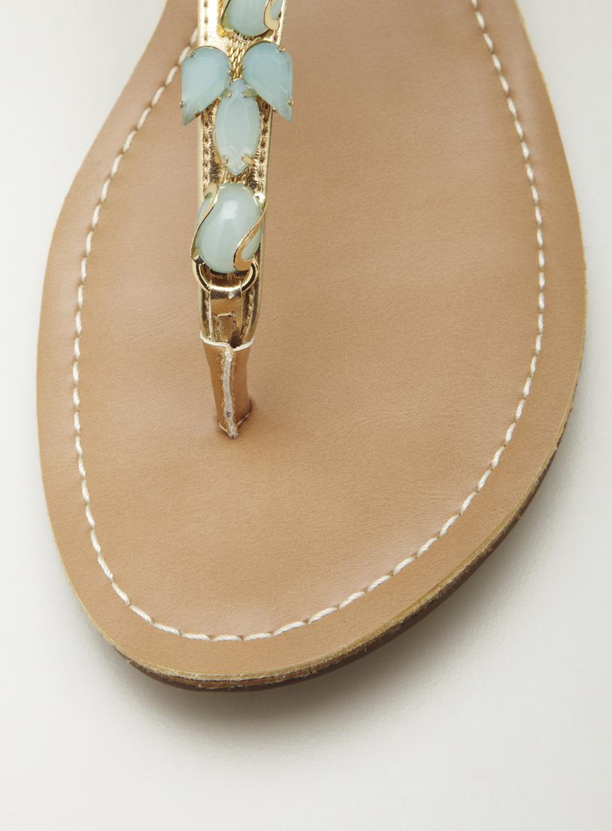 Unisa Sliver Wedge Jeweled T-Strap Sandal - Overstockâ„¢ Shopping ...