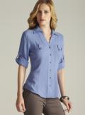 Spense Tab Sleeve Trapunto Stitch Button Down