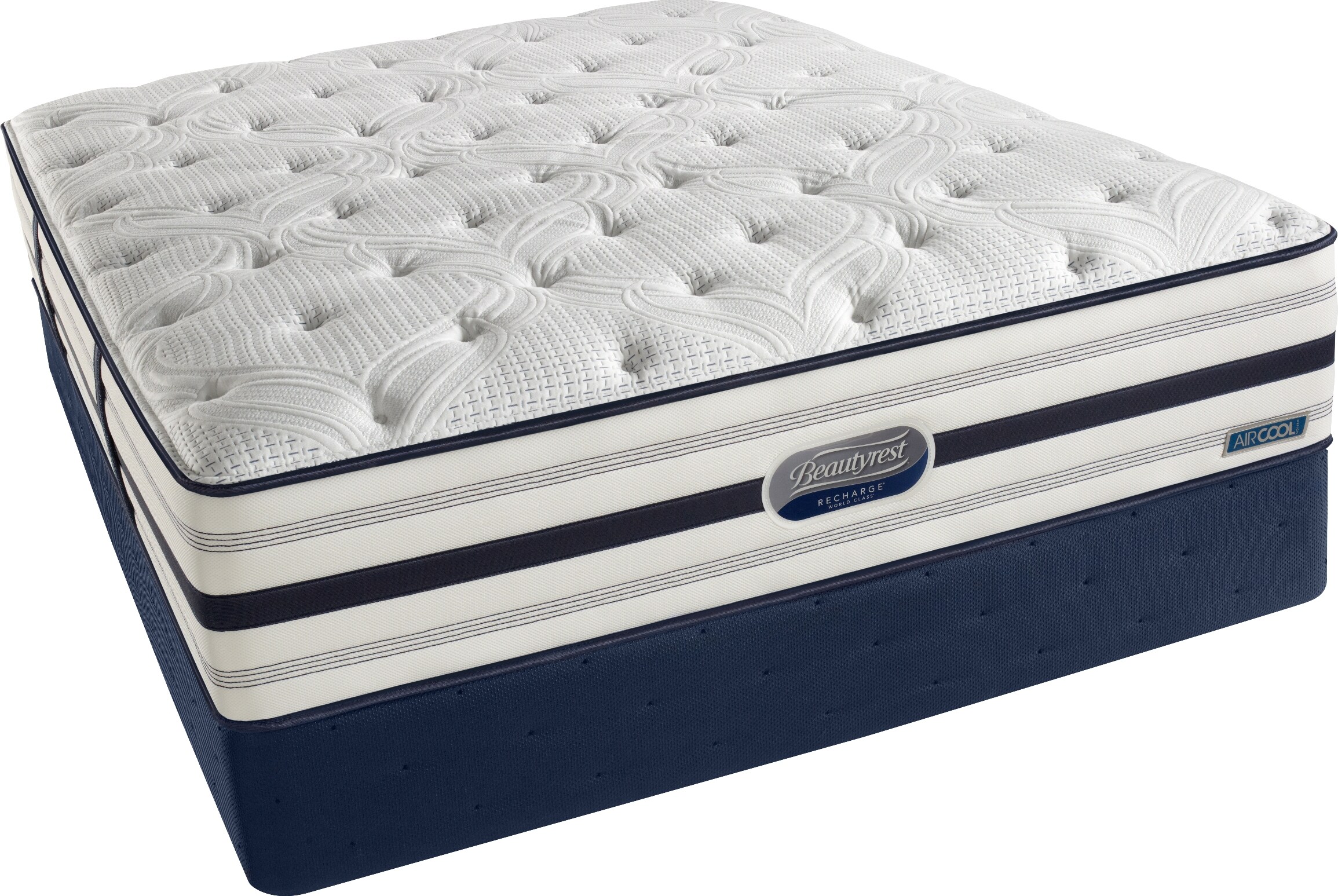 Beautyrest Recharge World Class Sea Glen Extra Firm California King-size Mattress Set