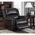 Brody Brown Italian Leather Rocker Recliner Chair