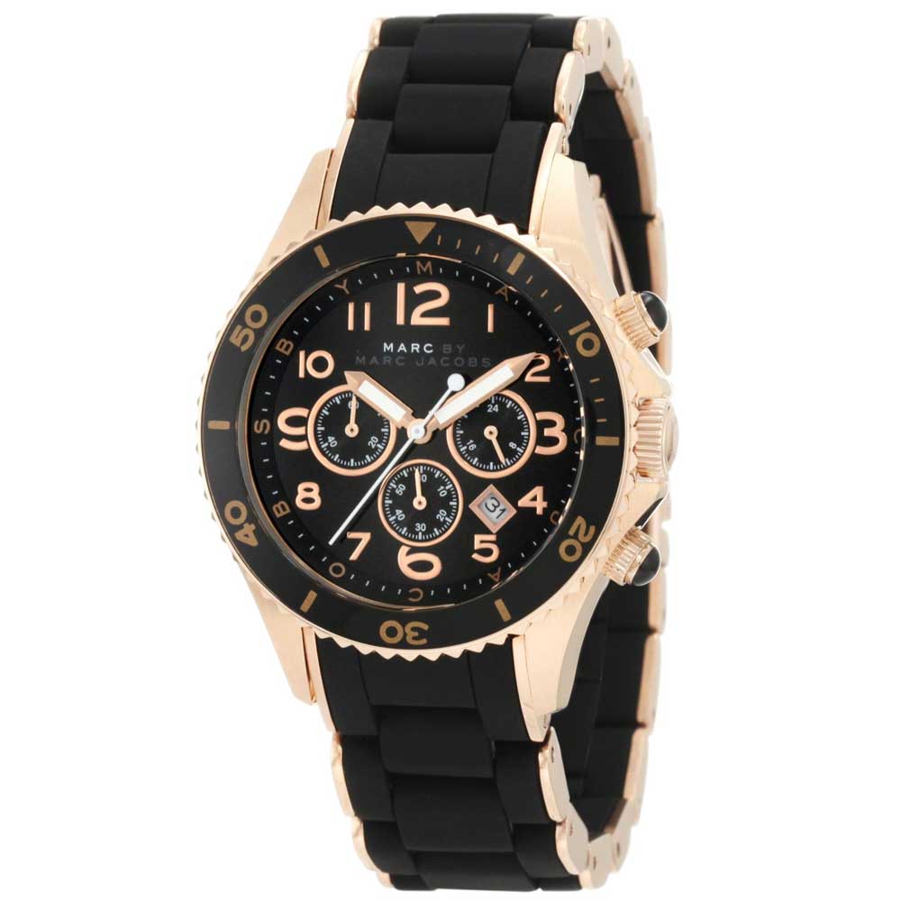 Marc Jacobs Women's 'Pelly' Black Dial Chronograph Watch - Overstock ...