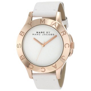 Marc Jacobs Women's 'Blade' Goldtone/ White Watch