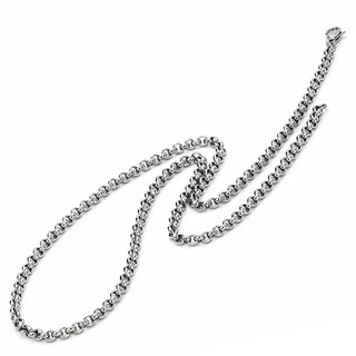 Oliveti Stainless Steel Men's 22-inch Rolo Chain