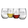 Tipsy Collection Stemless Wine Glasses (Set of 4)
