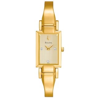 Bulova Women's Goldtone Diamond-accented Watch