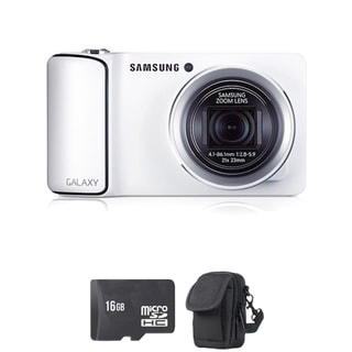 Samsung GC110 Galaxy White Digital Camera 16GB Bundle