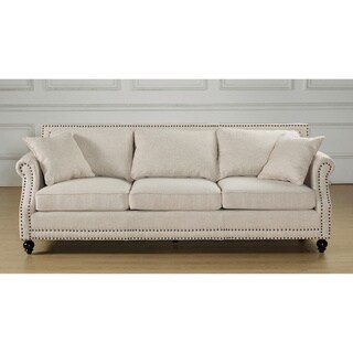 Hot Deal Camden Beige Linen Sofa Ebra