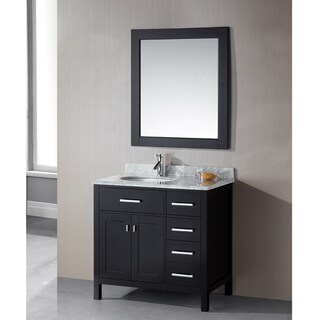 Great Prices London 36-Inch Single Sink 4-Drawer Espresso Vanity Set