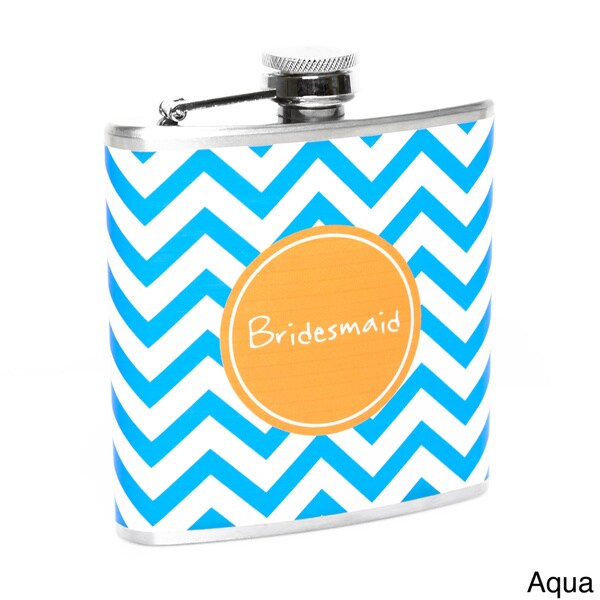 Chevron Bridesmaid Flask