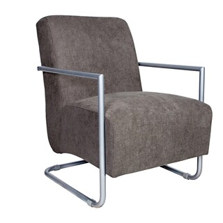 angelo:HOME Roscoe Parisian Smoky Gray Arm Chair with Silver Frame