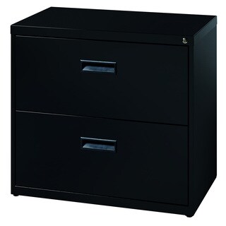 Black 2 Drawer 30-inch Wide Lateral File