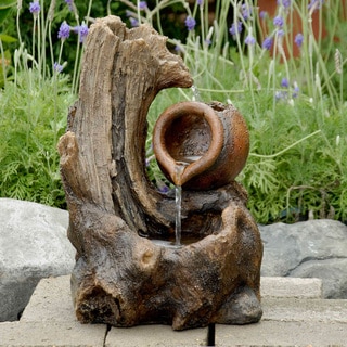 Buy  Tabletop Wood Stump Water Fountain