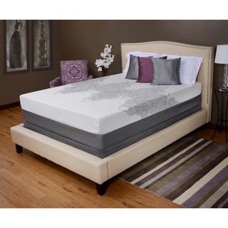 angelo:HOME Medium Firm Memory Foam 13-inch Silver Gray Scroll King-size Mattress