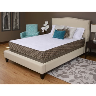 angelo:HOME Medium Firm Memory Foam 10-inch Modern Brown Geo Design King-size Mattress